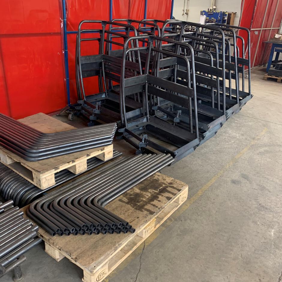 Welded machinery parts